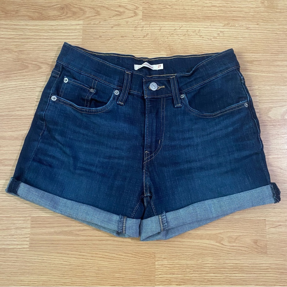 Levi's Dark Blue Jean Shorts for Women